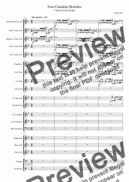 page one of Brass Band - Four Canadian Sketches