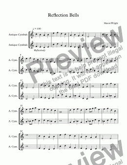 page one of Reflection Bells