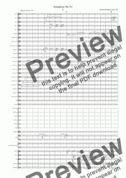 page one of Symphony No 91 1st movt