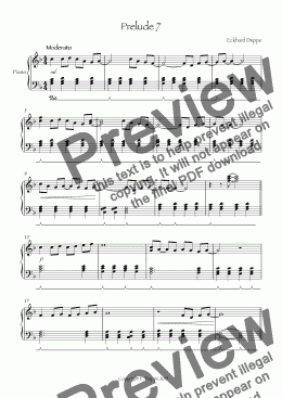 page one of Prelude 7 ( From 12 Pop-Preludes Easy to Moderate)