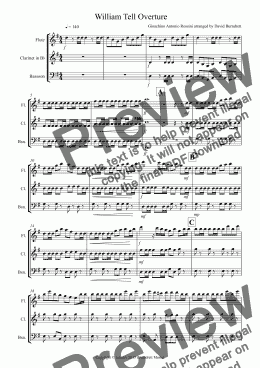 page one of William Tell Overture for Wind Trio