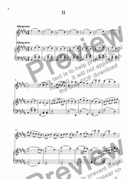page one of Violin Sonata #2: Part II