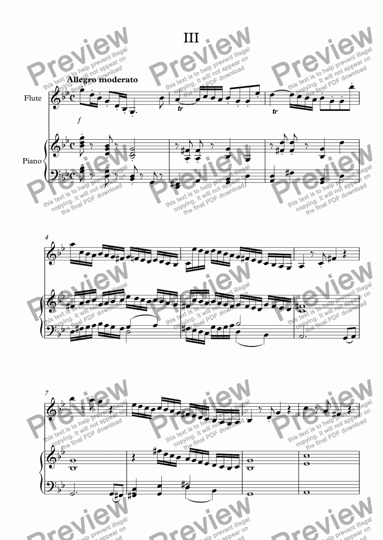 page one of Violin Sonata #1: Part III