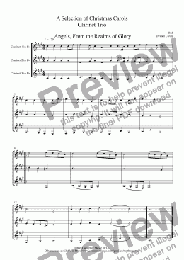 page one of 10 Popular Christmas Carols for Clarinet Trio