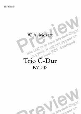 page one of Mozart, Klaviertrio C-Dur KV 548 – Flöte (anstelle Violine)