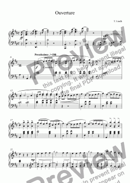 page one of Ouverture For Piano