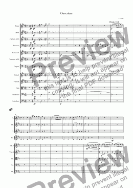 page one of Ouverture for Orchestra