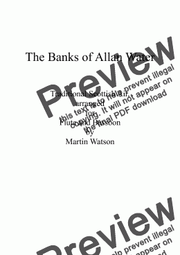 page one of Banks of Allan Water, The; for Flute and Bassoon