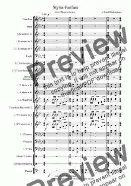 page one of Styria-Fanfare und Mercedes-Fanfare