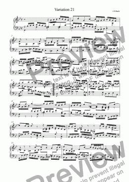 page one of J.S.Bach - Goldberg Variations 21