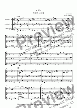 page one of Water Music: Air (2 clarinets & bass clarinet) 