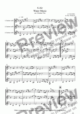page one of Water Music: Air (clarinet trio)