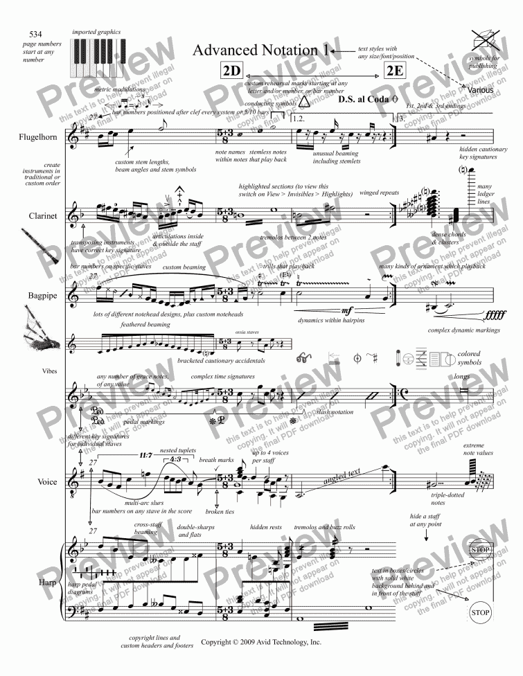 page one of Advanced Notation 1