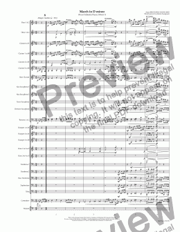 page one of March in D minor
