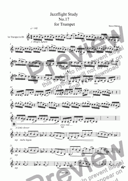 page one of Jazzflight Study  No.17  for Trumpet