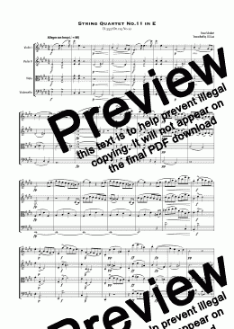 page one of Schubert - String Quartet No.11