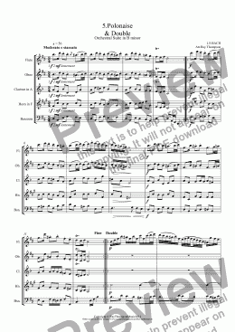 page one of Orchestral Suite No.2 in B minor: 5.Polonaise & Double