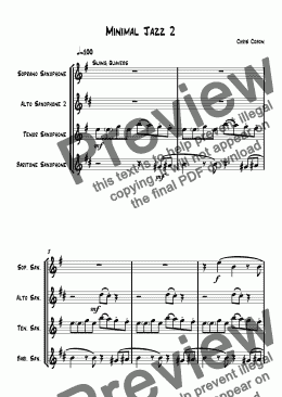 page one of Minimal Jazz 2 (SATB)