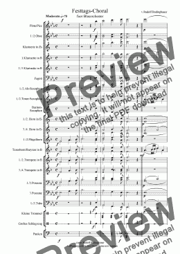 page one of Festtags-Choral für Blasorchester