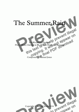 page one of The Summer Rain