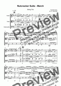 page one of Nutcracker Suite - March: String Trio