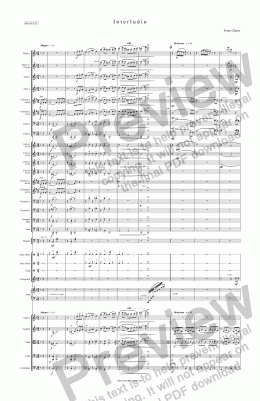 page one of Interlude for orchestra