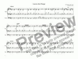 page one of Lascia chio Pianga - Organ
