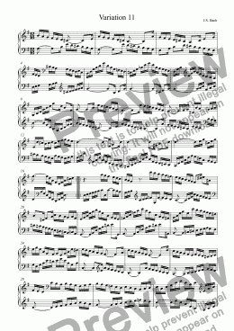 page one of J.S.Bach - Goldberg Variations 11