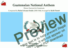 page one of Guatemalan National Anthem (Himno Nacional de Guatemala) for Brass Quintet (MFAO World National Anthem Series)
