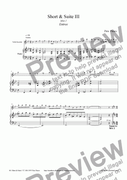 page one of Short & Suite 3 [solo inst + pno]