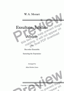 page one of Exsultate, Jubilate - Alleluja
