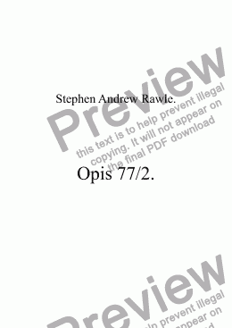 page one of Opus 77/2, The Unveiling.