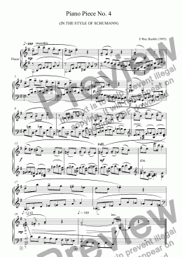 page one of Piano Piece No. 4