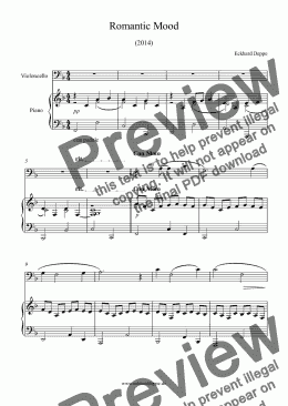 page one of Romantic Mood (Piano/Cello)