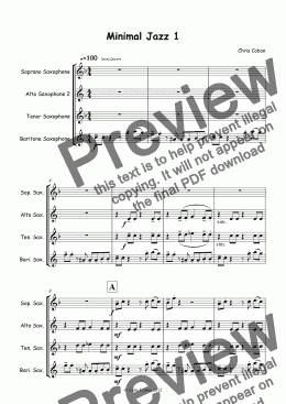 page one of Minimal Jazz 1 (SATB)
