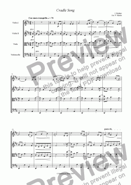 page one of Cradle Song