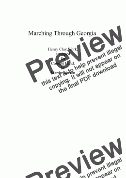 page one of Marching Through Georgia for Concert Band