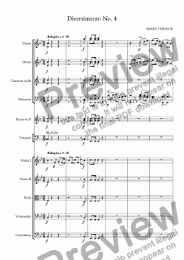 page one of Divertimento No. 4