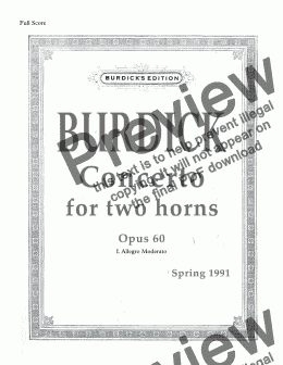page one of Concerto for two horns, Op. 60 No. 1