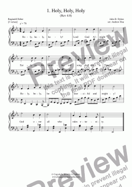 page one of Holy, Holy, Holy - Easy Piano 1
