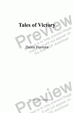 page one of Tales of Victory