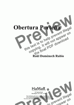 page one of Obertura Porteña