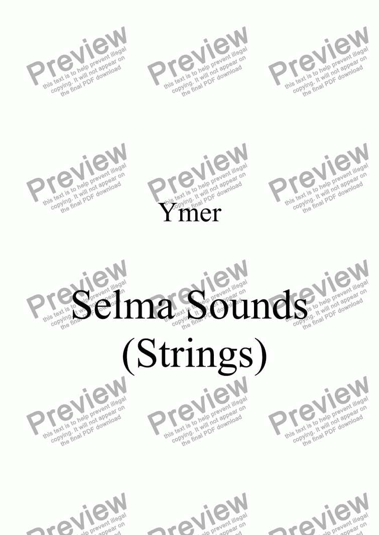 page one of Selma Sounds (Strings)