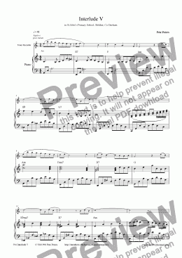 page one of Interlude 5 [Flute or rec]