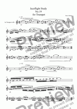 page one of Jazzflight Study  No.19  for Trumpet