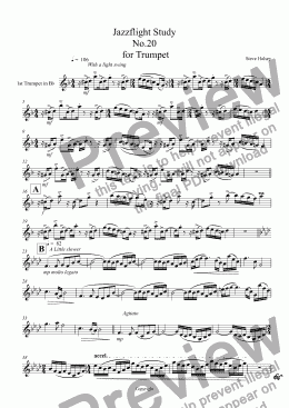 page one of Jazzflight Study  No.20  for Trumpet
