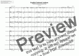page one of English National Anthem (And Did Those Feet in Ancient Times) for Recorder Orchestra