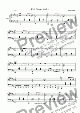 page one of Full Moon Waltz