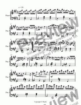 page one of Ragtime #116 in A Major, Op. 258.sib