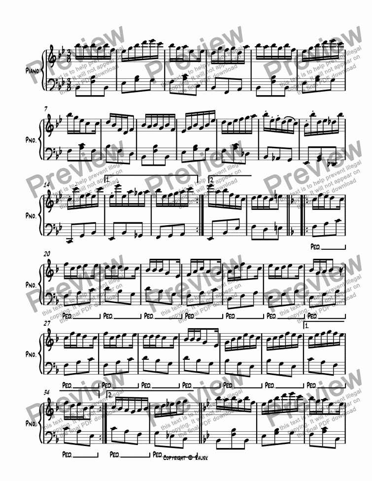 page one of Ragtime #126 Waltz in B Flat Major, Op. 270